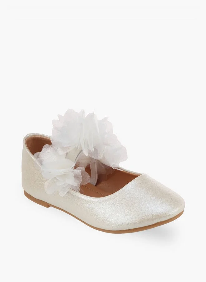 Flora Bella By Shoexpress Girls Floral Applique Ballerina Shoes Ramadan Collection